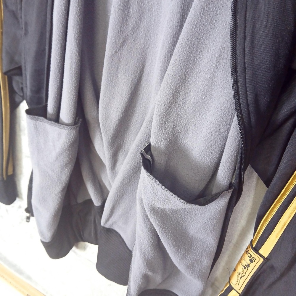 Adidas Skyhook Abdul Jabbar Track Jacket Mens L Black‎ Gold Retro 2005 Vintage - Picture 6 of 13